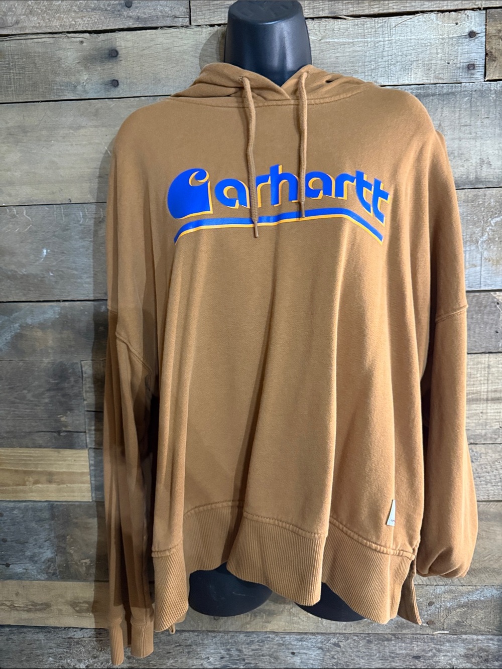 Carhartt Logo Graphic Hoodie for Ladies - Carhartt Brown XL